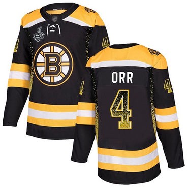 NHL Bruins #4 Bobby Orr Schwarz Heim Drift 2019 Stanley Cup Final